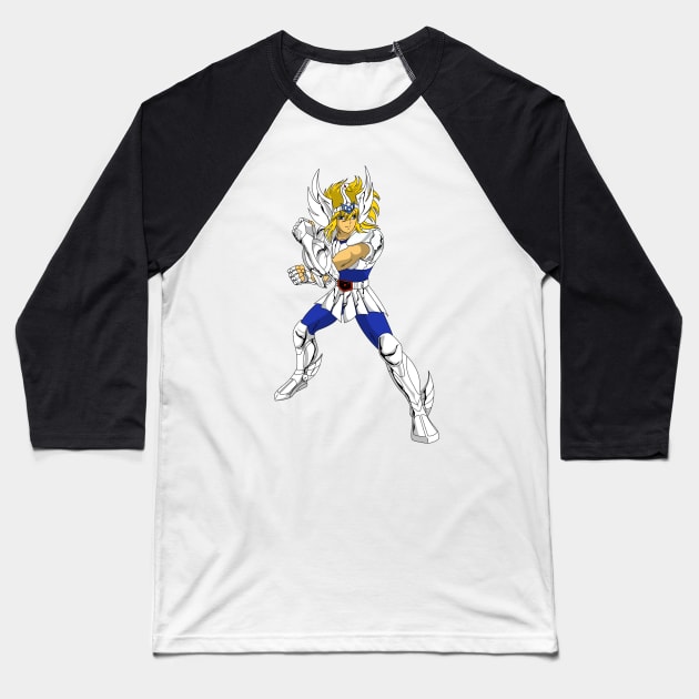 Saint Seiya - Hyoga Cygnus Baseball T-Shirt by Nykos